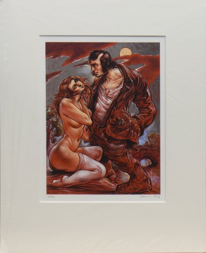 Lot 319 - * PETER HOWSON OBE, ROBERT BURNS, AE FOND KISS...