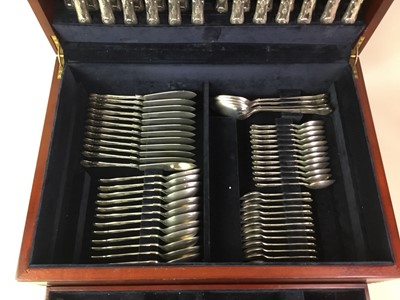 Lot 1108 - COMPLETE SUITE OF ELIZABETH II SILVER FLATWARE