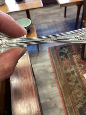 Lot 1108 - COMPLETE SUITE OF ELIZABETH II SILVER FLATWARE