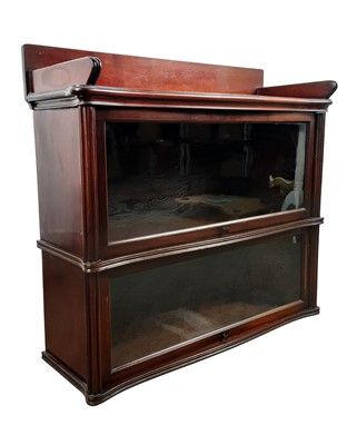 Lot 105 - MAHOGANY SECTIONAL BOOKCASE