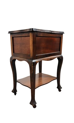 Lot 107 - OAK SEWING TABLE