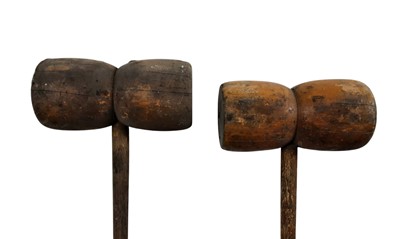 Lot 136 - PART LAWN CROQUET SET