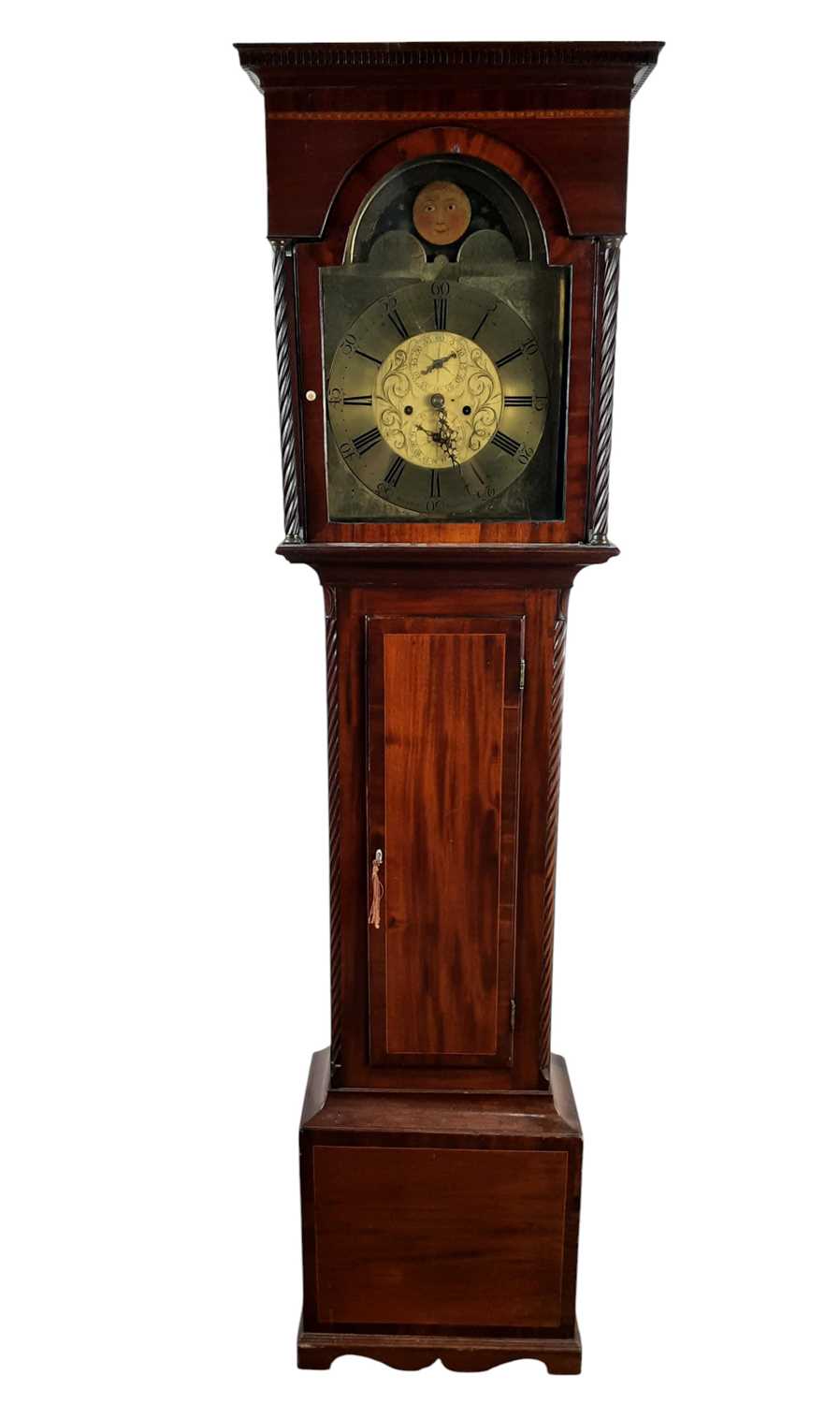 Lot 1026 - GEORGE III MAHOGANY LONGCASE CLOCK