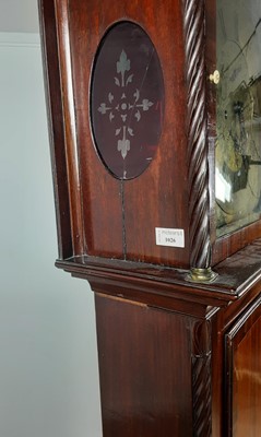 Lot 1026 - GEORGE III MAHOGANY LONGCASE CLOCK