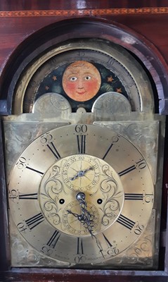 Lot 1026 - GEORGE III MAHOGANY LONGCASE CLOCK