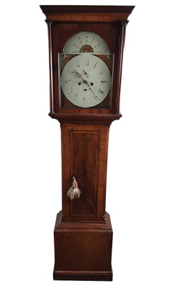 Lot 1027 - GEORGE III MAHOGANY LONGCASE CLOCK
