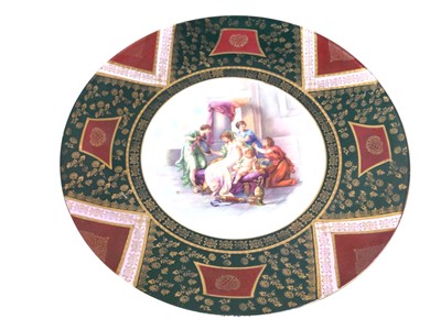 Lot 129 - LARGE VIENNA PORCELAIN CHARGER