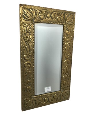 Lot 514 - ARTS & CRAFTS BRASS WALL MIRROR