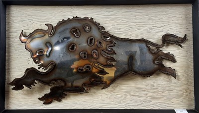 Lot 203 - MID CENTURY STAINLESS STEEL BULL