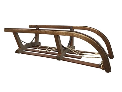 Lot 162 - VINTAGE WOODEN SLEDGE BY DAVOS
