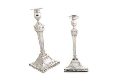 Lot 1123 - PAIR OF GEORGE III SILVER CANDLESTICKS