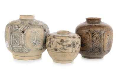 Lot 1198 - GROUP OF THREE CHINESE JARLETS