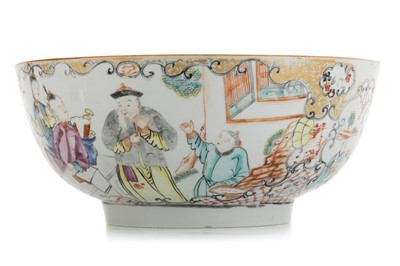 Lot 1646 - CHINESE EXPORT PORCELAIN PUNCH BOWL