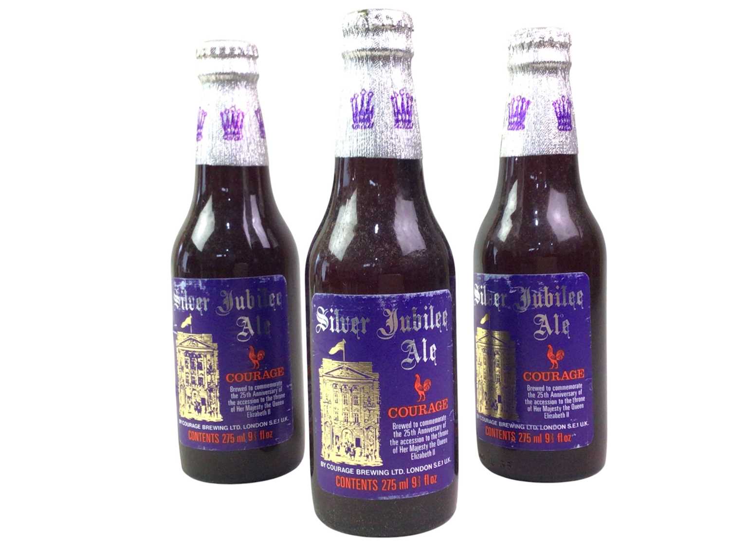 Lot 157 - SEVEN BOTTLES OF COURAGE SILVER JUBILEE ALE
