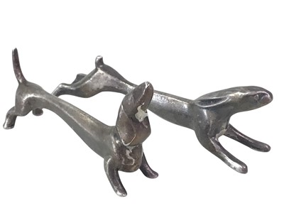 Lot 182 - TWO KAYSERZINN ART NOUVEAU PEWTER KNIFE RESTS