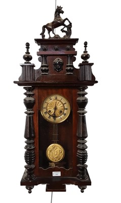 Lot 235 - VICTORIAN MAHOGANY WALL CLOCK