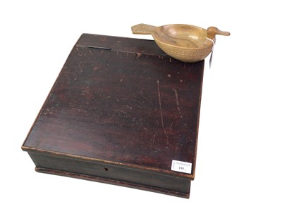 Lot 195 - MAHOGANY LAP DESK