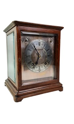 Lot 305 - OAK CASED MANTEL CLOCK