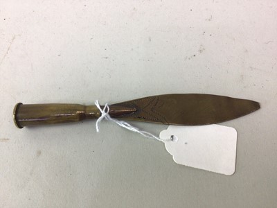 Lot 350 - TRENCH ART LETTER OPENER