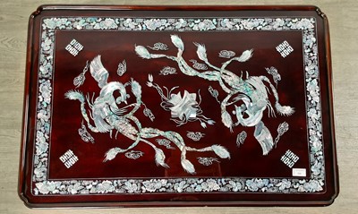 Lot 331 - KOREAN LACQUERED FOLDING LOW TABLE