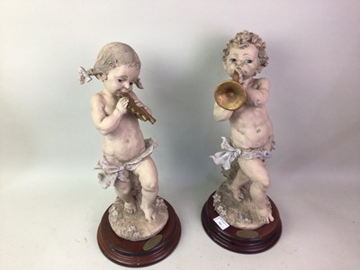 Lot 362 - PAIR OF FLORENCE CHERUB FIGURES