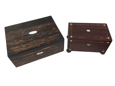 Lot 368 - VICTORIAN ROSEWOOD TEA CADDY