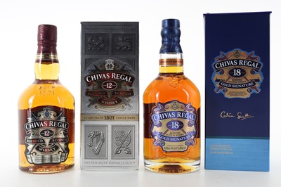 Lot 240 - CHIVAS REGAL 18 YEAR OLD GOLD SIGNATURE AND CHIVAS REGAL 12 YEAR OLD