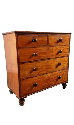 Lot 414 - VICTORIAN MAHOGANY CHEST OF DRAWERS