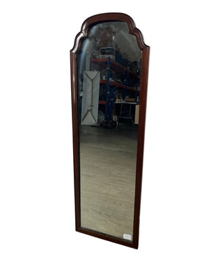 Lot 434 - MAHOGANY WALL MIRROR
