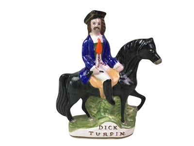 Lot 394 - PAIR OF STAFFORDSHIRE FLATBACK FIGURES