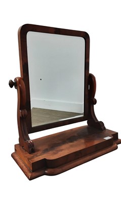 Lot 418 - VICTORIAN MAHOGANY DRESSING MIRROR