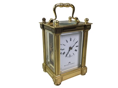 Lot 404 - BRASS CARRIAGE CLOCK