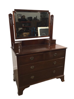 Lot 280 - MAHOGANY DRESSING CHEST