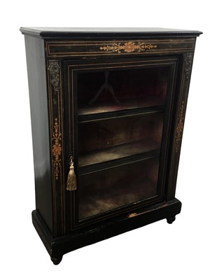 Lot 277 - VICTORIAN EBONISED SIDE CABINET