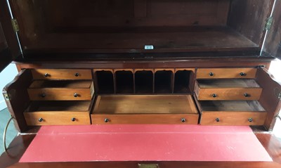 Lot 1295 - MAHOGANY SECRETAIRE CUPBOARD
