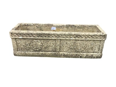 Lot 466 - PAIR OF RECONSTITUTED STONE TROUGHS