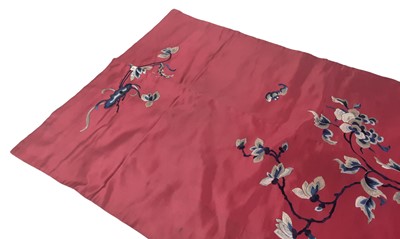 Lot 472 - CHINESE FABRIC PANEL