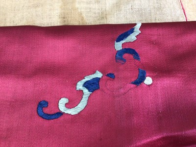Lot 472 - CHINESE FABRIC PANEL