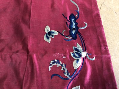 Lot 472 - CHINESE FABRIC PANEL