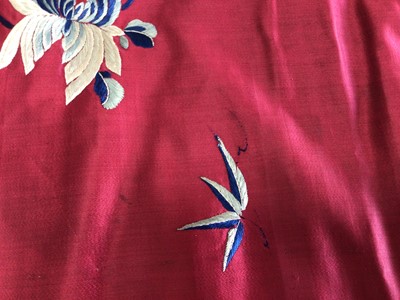 Lot 472 - CHINESE FABRIC PANEL