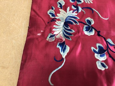 Lot 472 - CHINESE FABRIC PANEL