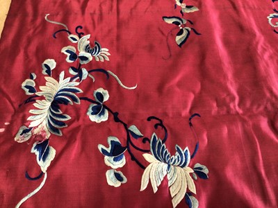 Lot 472 - CHINESE FABRIC PANEL