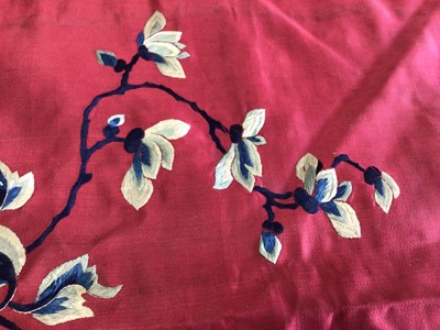 Lot 472 - CHINESE FABRIC PANEL