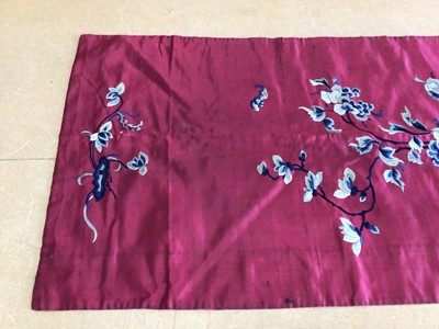 Lot 472 - CHINESE FABRIC PANEL