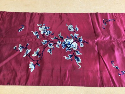Lot 472 - CHINESE FABRIC PANEL