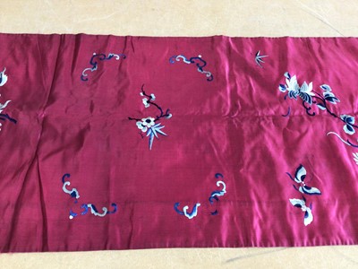 Lot 472 - CHINESE FABRIC PANEL