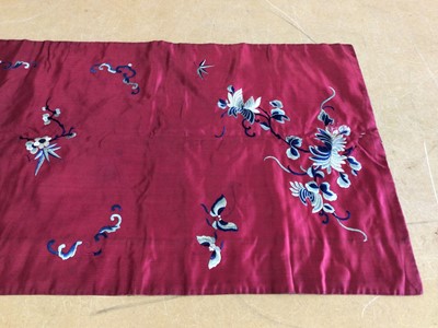 Lot 472 - CHINESE FABRIC PANEL