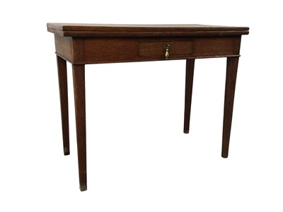 Lot 499 - OAK TURNOVER TEA TABLE