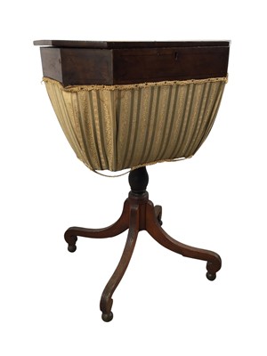 Lot 501 - VICTORIAN MAHOGANY SEWING TABLE