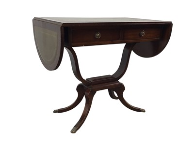 Lot 502 - REPRODUCTION MAHOGANY DESK